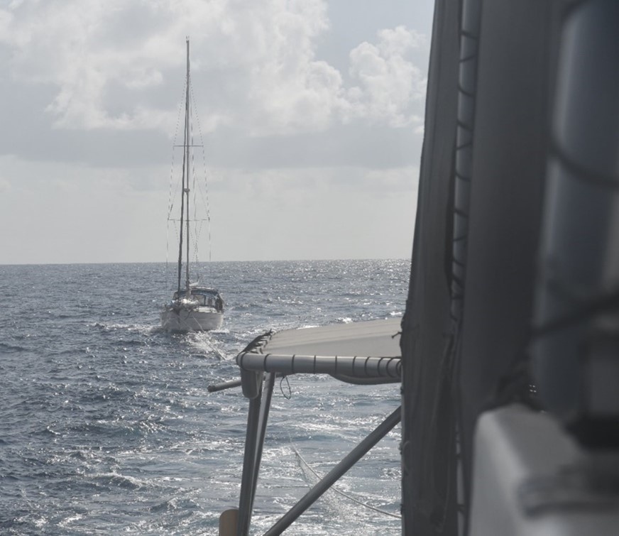 Coast Guard assists sailing vessel beset by weather 150 miles south of Ponce, Puerto Rico