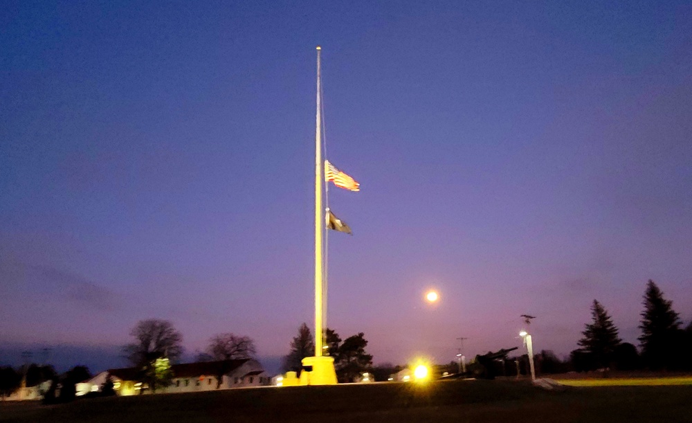 Flag set at half staff for 2022 Pearl Harbor Day at Fort McCoy