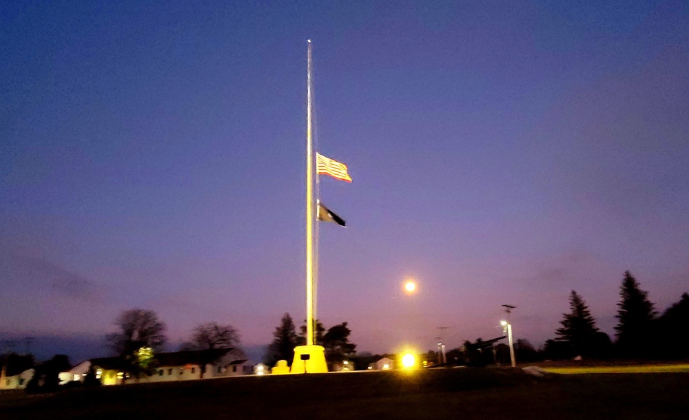 Flag set at half staff for 2022 Pearl Harbor Day at Fort McCoy