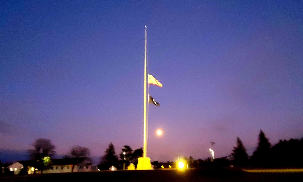 Flag set at half staff for 2022 Pearl Harbor Day at Fort McCoy