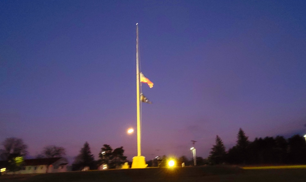 Flag set at half staff for 2022 Pearl Harbor Day at Fort McCoy