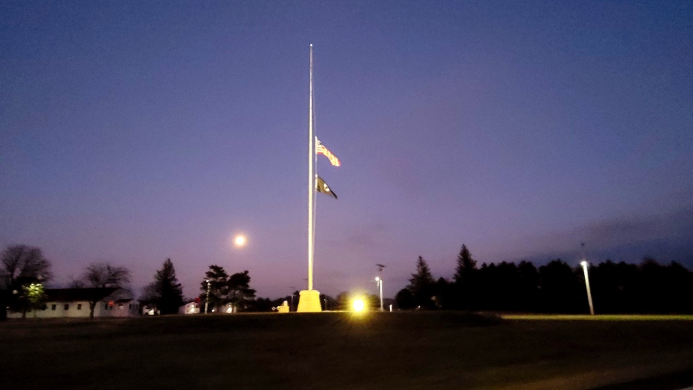 Flag set at half staff for 2022 Pearl Harbor Day at Fort McCoy