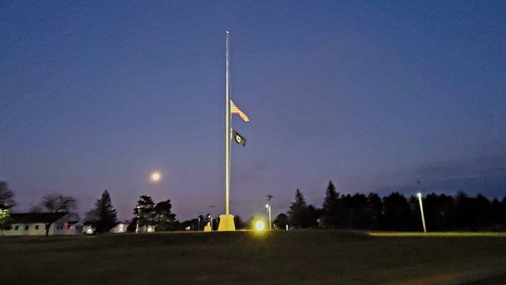 Flag set at half staff for 2022 Pearl Harbor Day at Fort McCoy