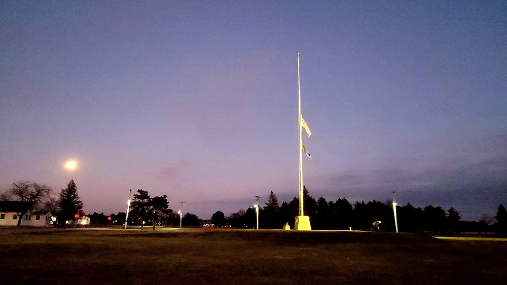 Flag set at half staff for 2022 Pearl Harbor Day at Fort McCoy