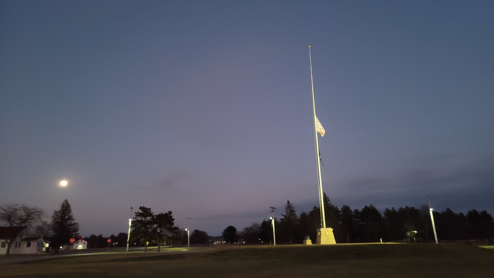 Flag set at half staff for 2022 Pearl Harbor Day at Fort McCoy