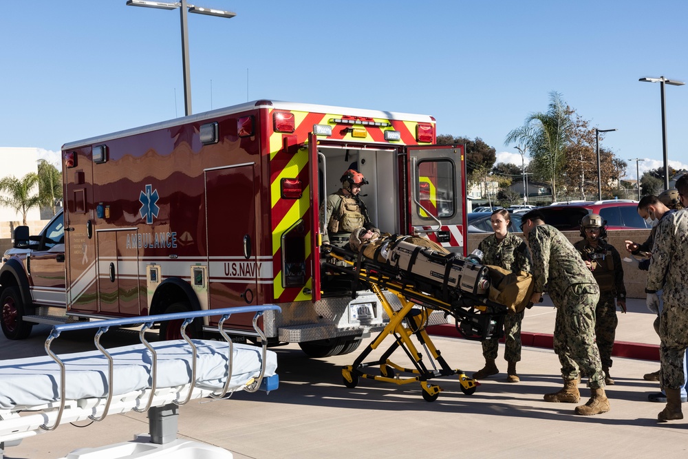Marines, sailors participate in mass casualty simulation during Steel Knight