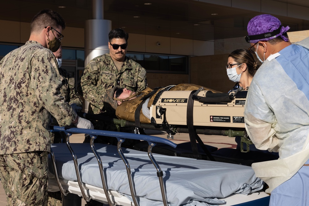 Marines, sailors participate in mass casualty simulation during Steel Knight
