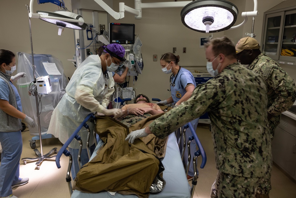 Marines, sailors participate in mass casualty simulation during Steel Knight