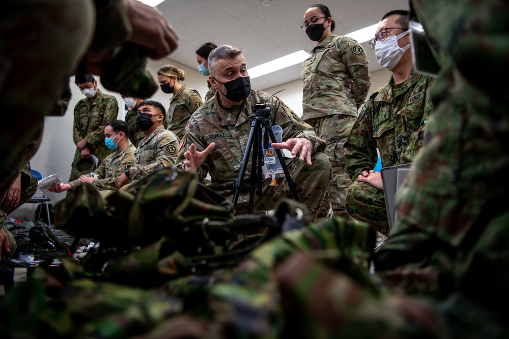 U.S. Army and JGSDF medical triage training at Yama Sakura