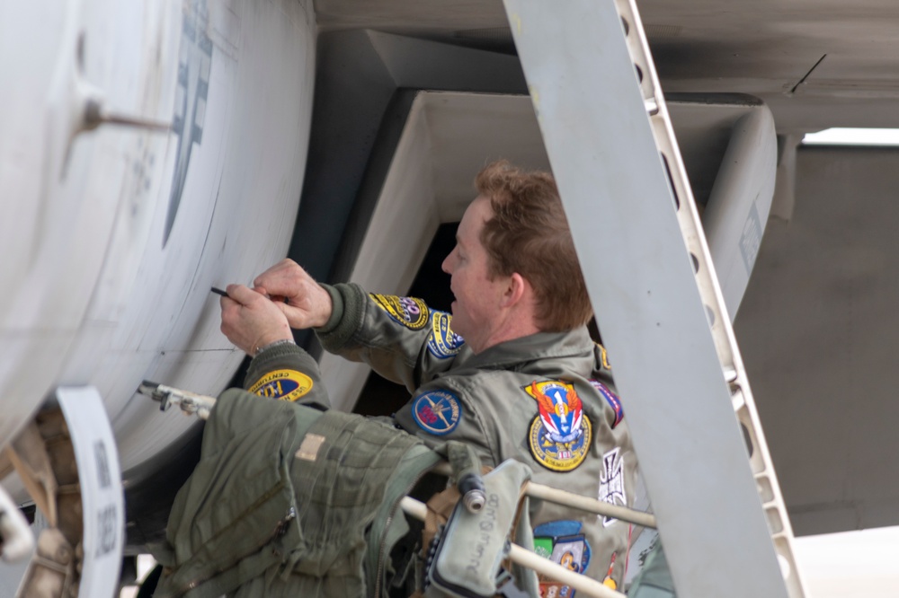 Lt. Cmdr. Jack Keilty visits Tinker AFB