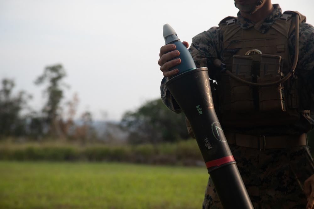 3d LCT 81mm Mortar Live Fire Training