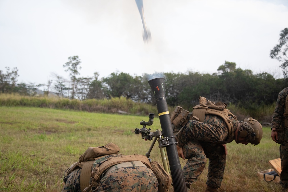 3d LCT 81mm Mortar Live Fire Training