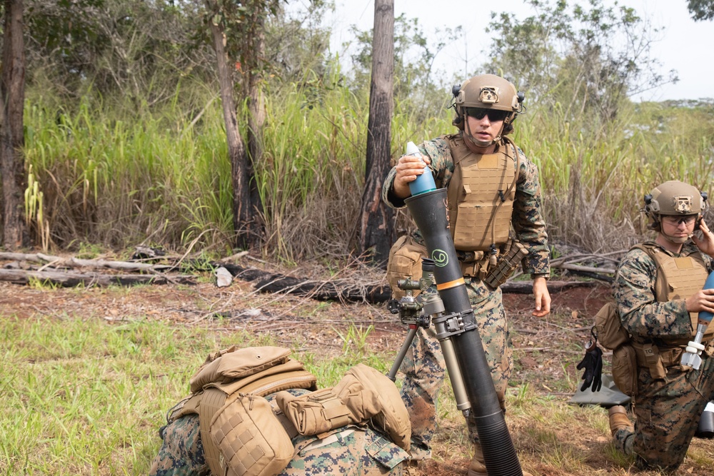 3d LCT 81mm Mortar Live Fire Training