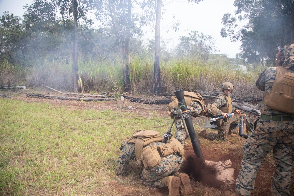 3d LCT 81mm Mortar Live Fire Training