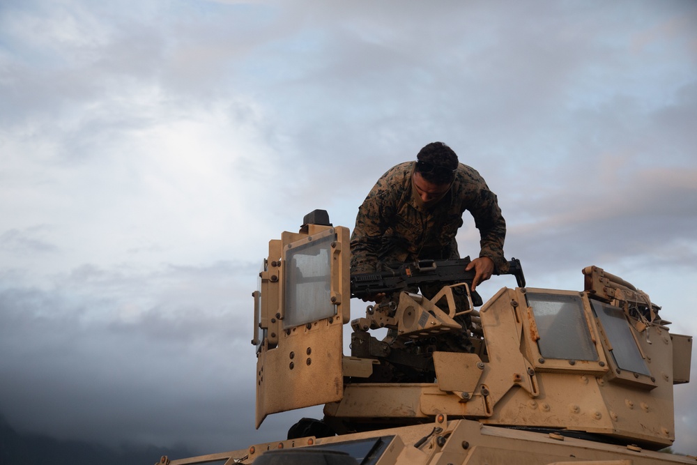 3d Marine Littoral Regiment Motor Transport Platoon Mounted Blank M240 Convoy Training