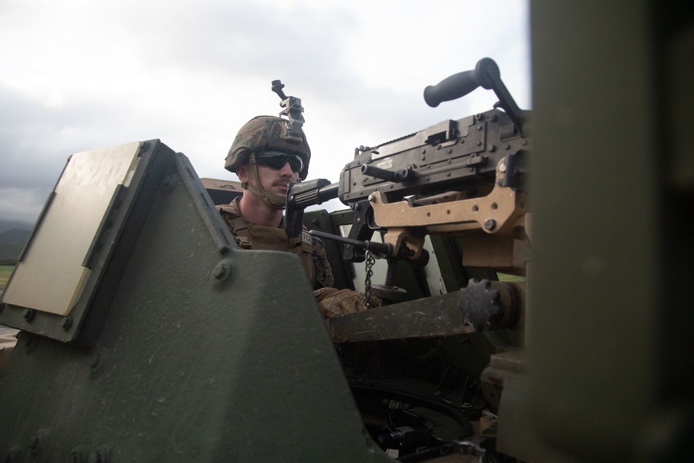 3d Marine Littoral Regiment Motor Transport Platoon Mounted Blank M240 Convoy Training