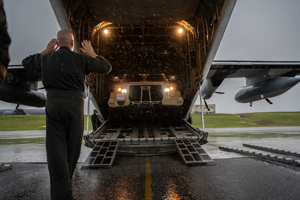 Winter Workhorse 23 | Combat Logistics Battalion 4 Marines load vehicles onto U.S. Army Landing Craft Utility