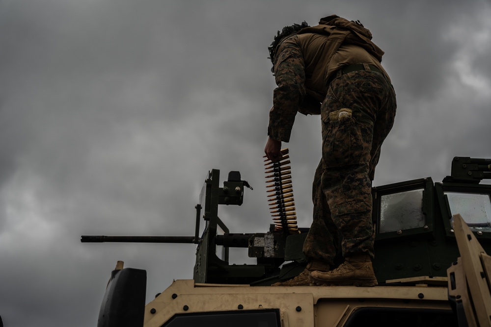 Winter Workhorse 23 | Combat Logistics Battalion 4, 3rd Transportation Battalion Marines conduct machine gun range