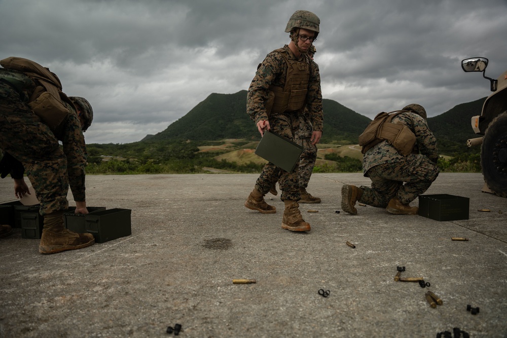 Winter Workhorse 23 | Combat Logistics Battalion 4, 3rd Transportation Battalion Marines conduct machine gun range