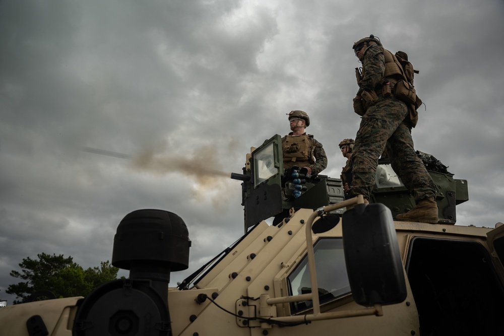 Winter Workhorse 23 | Combat Logistics Battalion 4, 3rd Transportation Battalion Marines conduct machine gun range