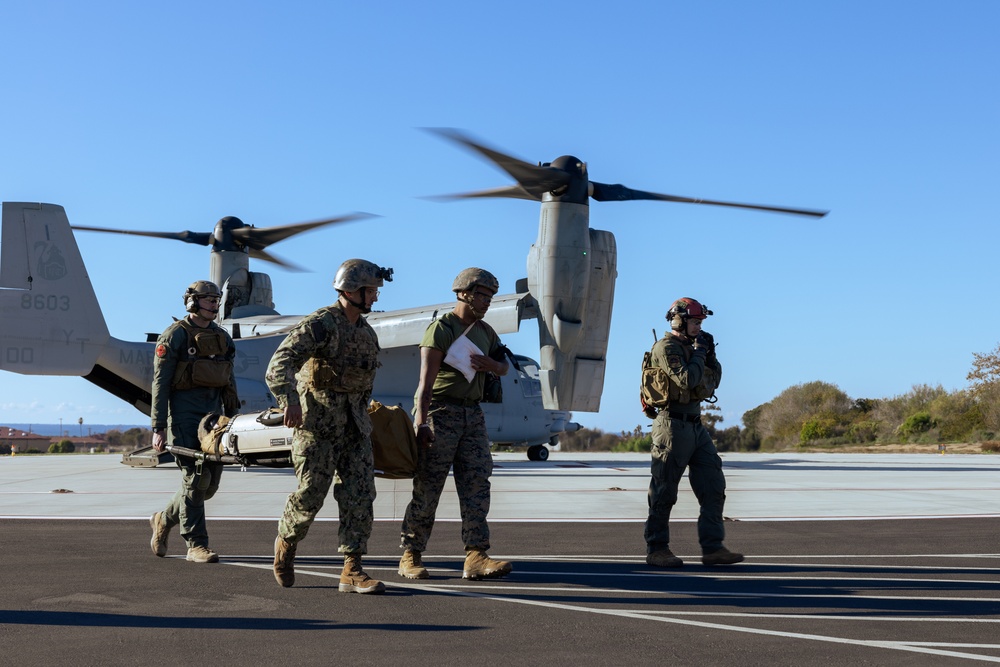 Marines, sailors conduct mass casualty drill during Steel Knight 23