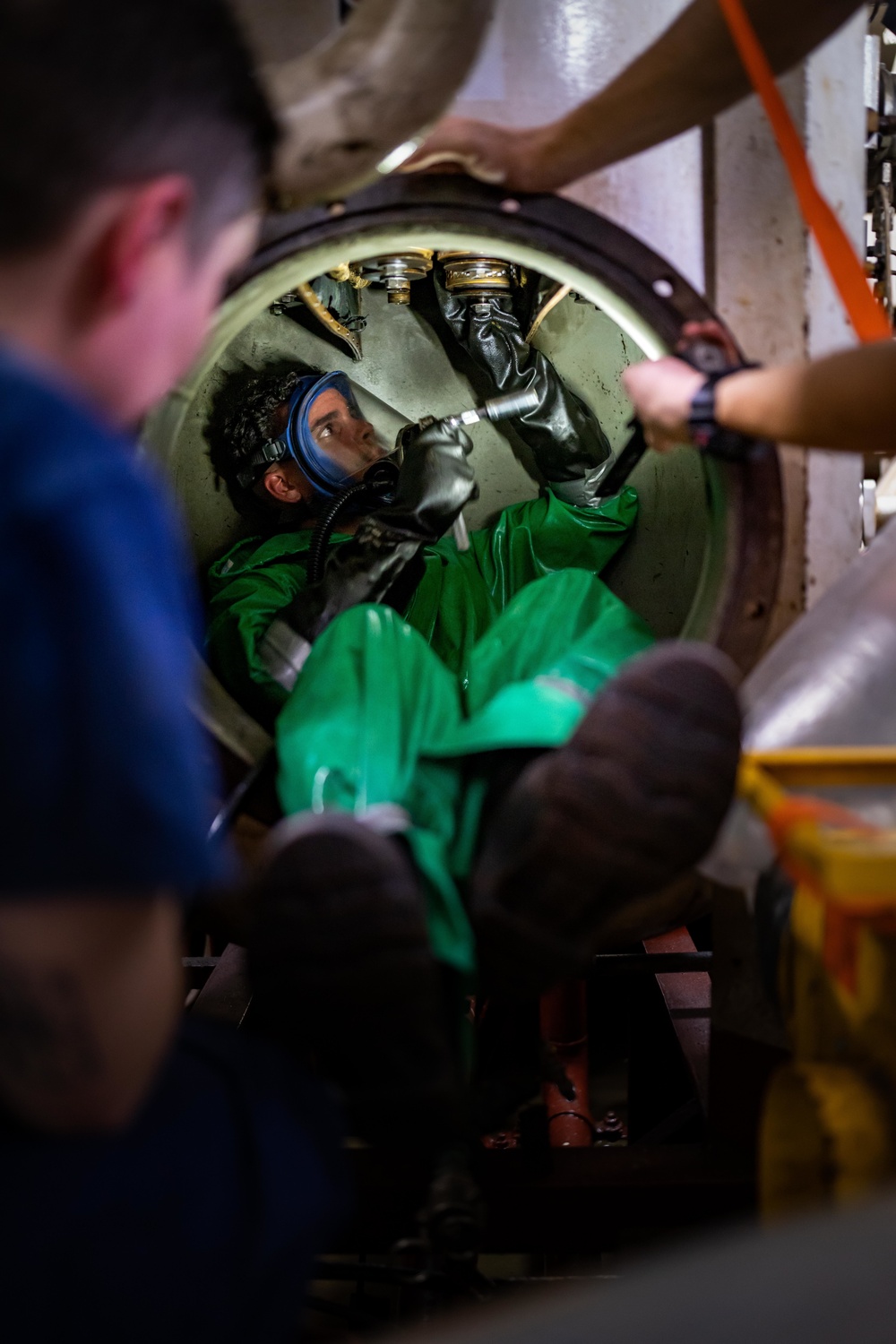 Coast Guard Cutter Polar Star’s (WAGB 10) engineers hard at work