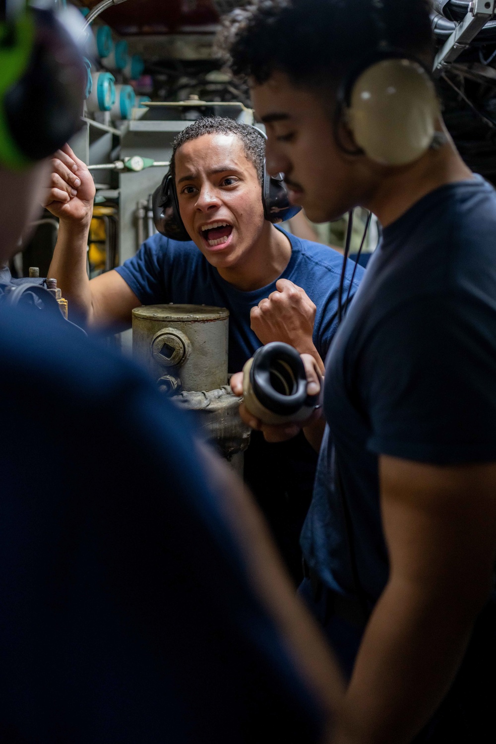 Coast Guard Cutter Polar Star (WAGB 10) conducts basic engineering casualty control exercises