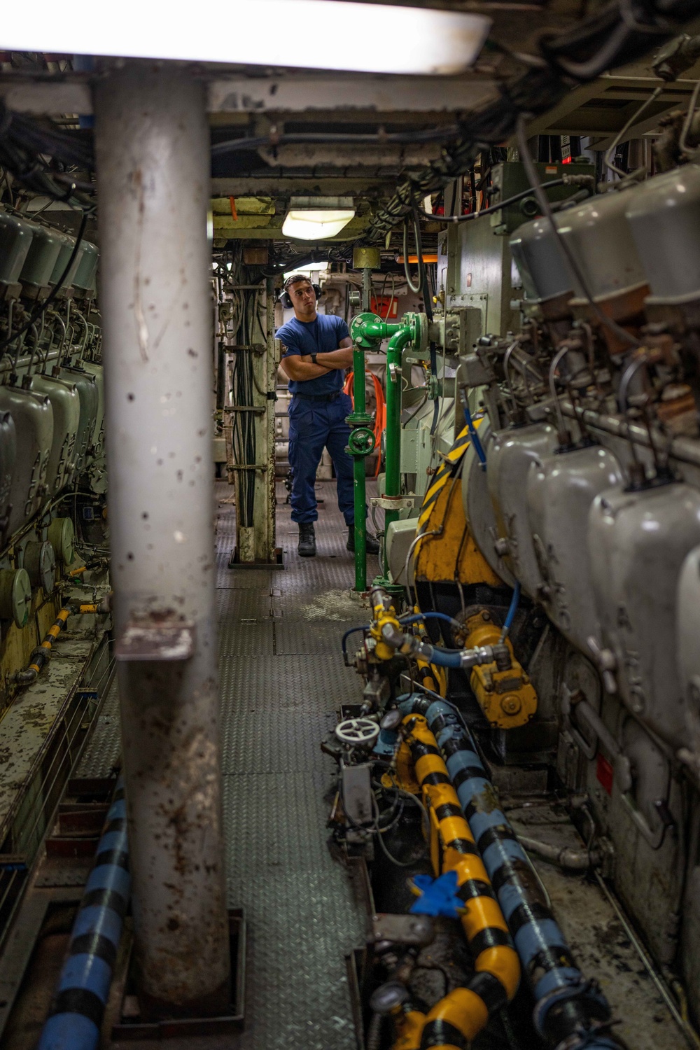 Coast Guard Cutter Polar Star (WAGB 10) conducts basic engineering casualty control exercises