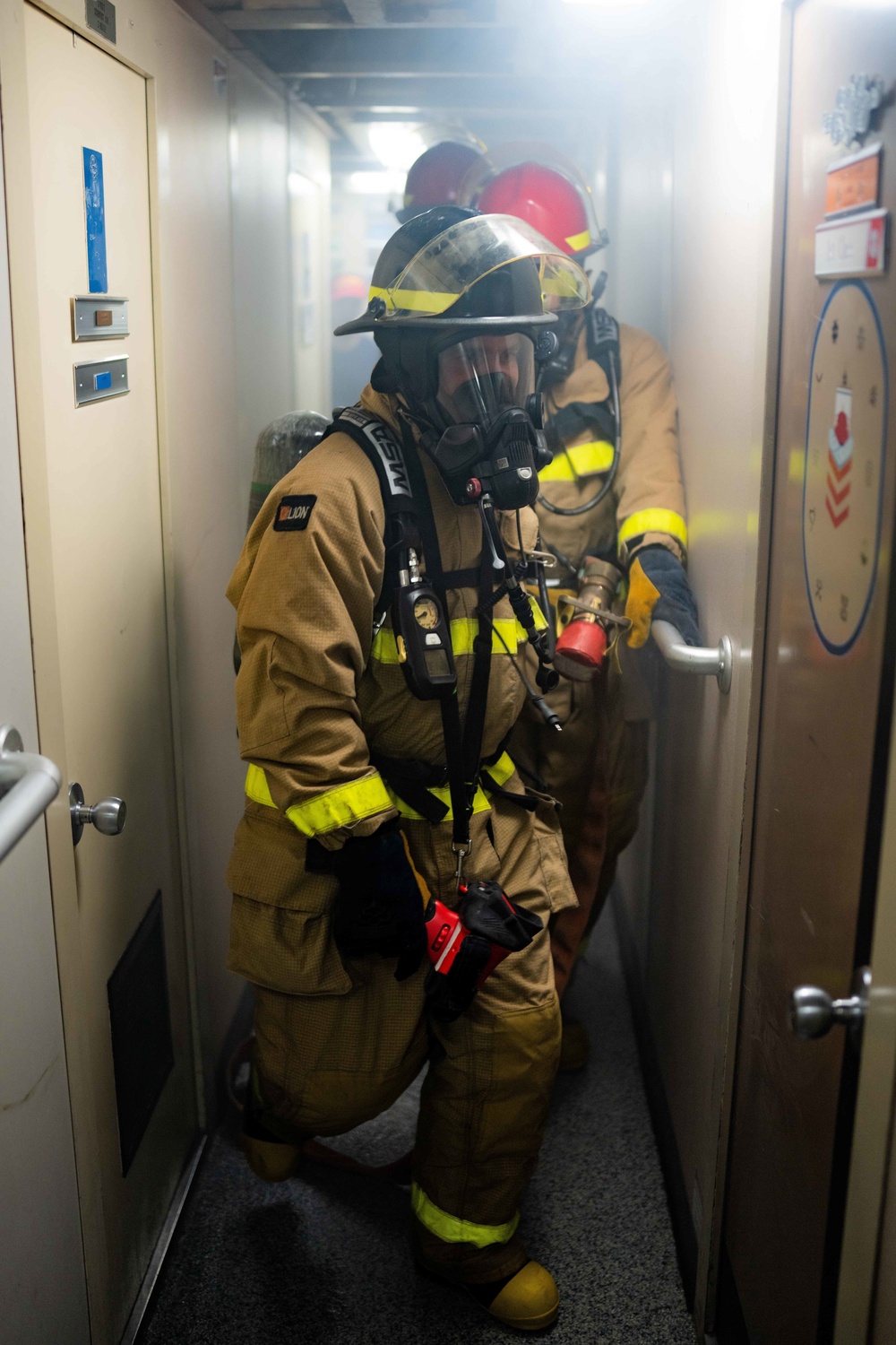 Coast Guard Cutter Polar Star (WAGB 10) conducts damage control training