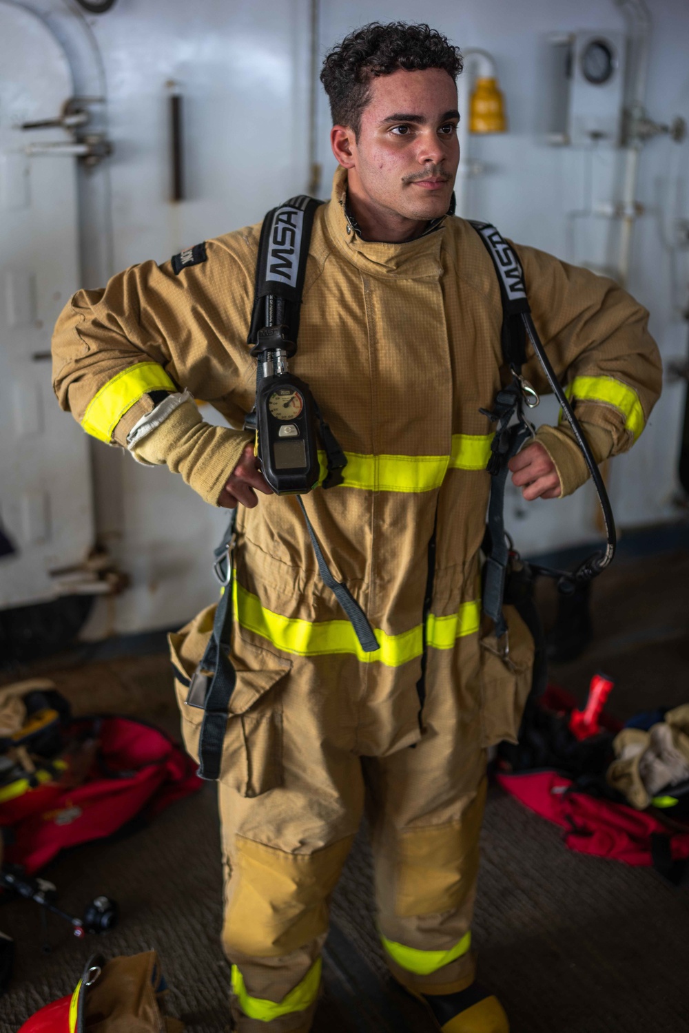 Coast Guard Cutter Polar Star (WAGB 10) conducts damage control training