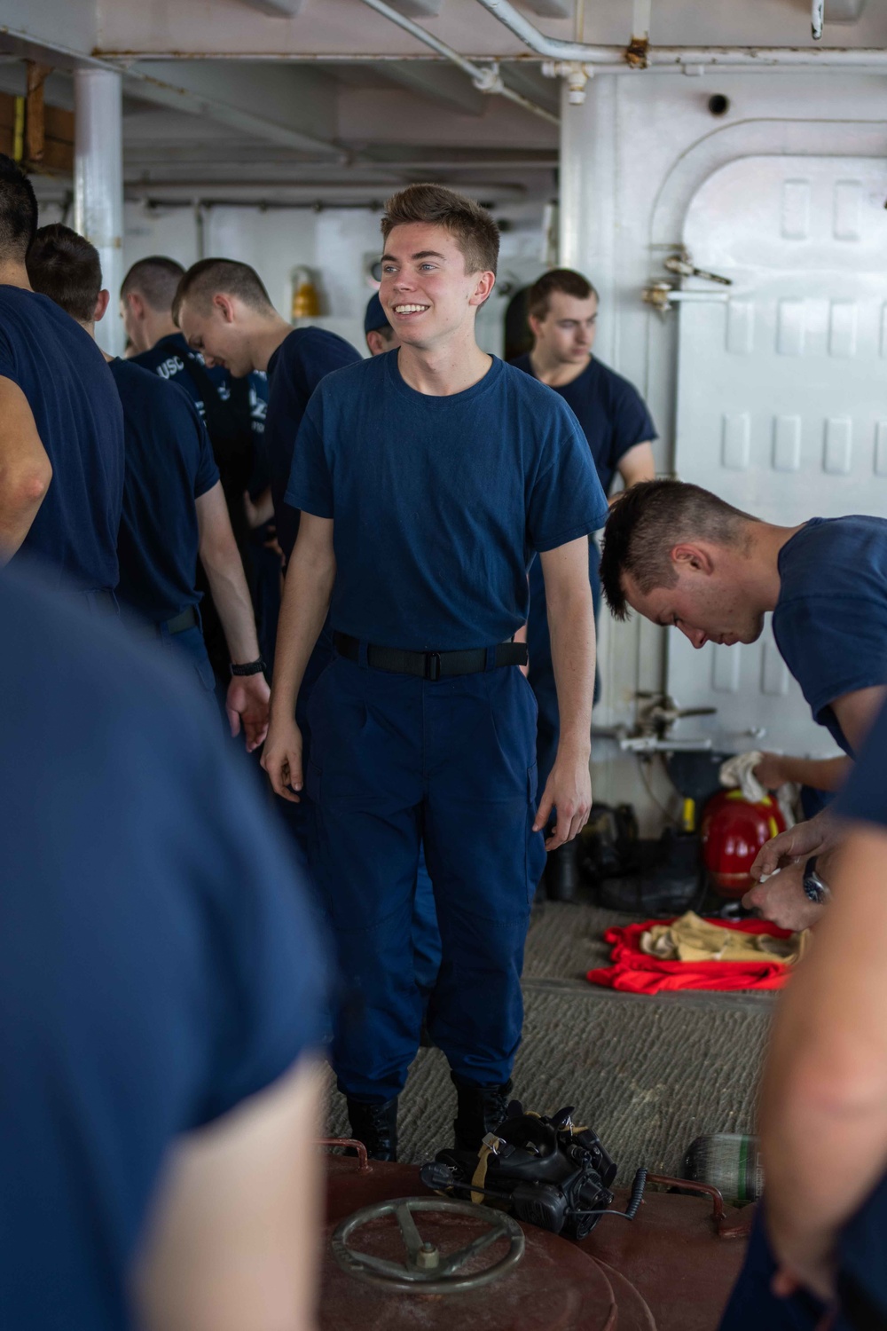 Coast Guard Cutter Polar Star (WAGB 10) conducts damage control training