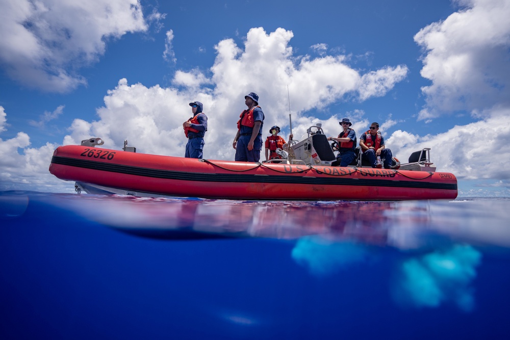 Coast Guard Cutter Polar Star (WAGB 10) has swim call near the equator