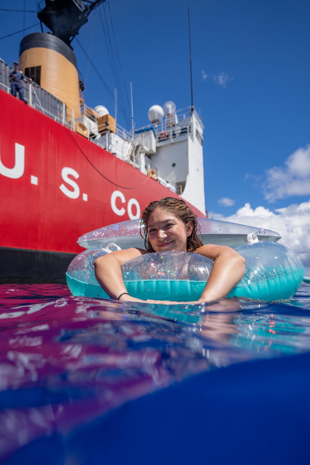 Coast Guard Cutter Polar Star (WAGB 10) has swim call near the equator