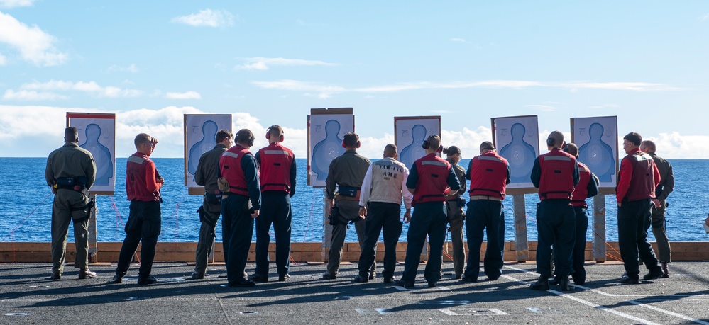 Nimitz Conducts Small Arms Live Fire