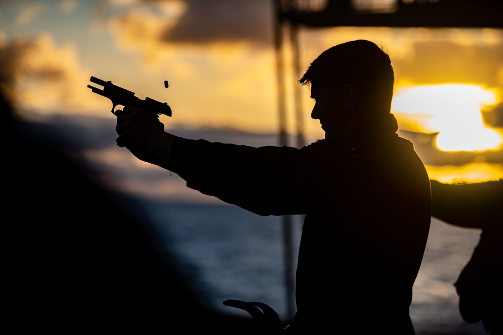 Sailor Participates In A Small Arms Exercise