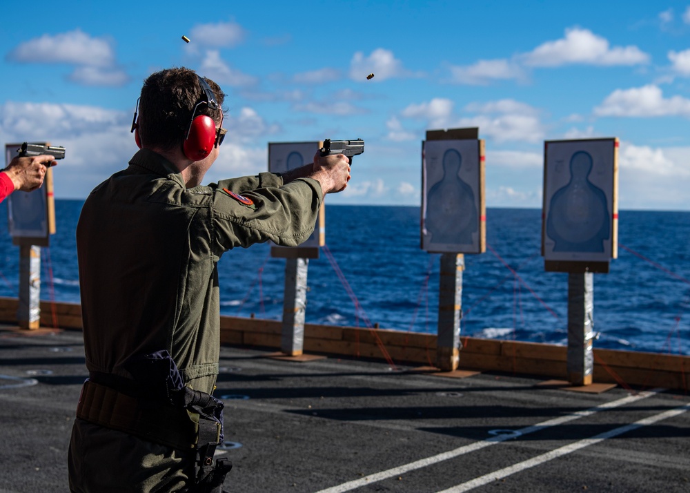 Nimitz Conducts Small Arms Fire