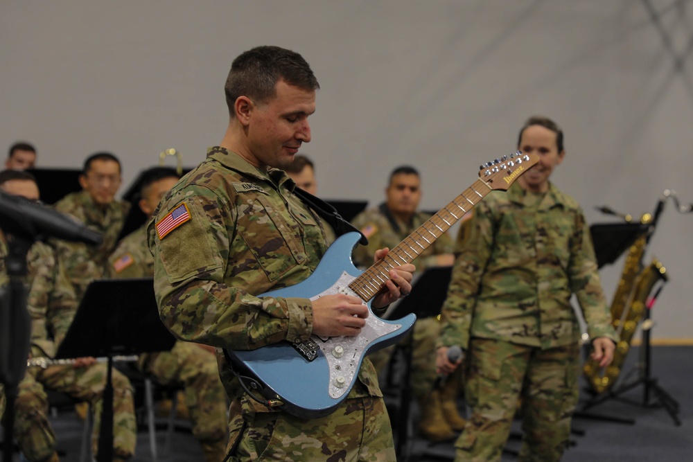 1st Infantry Division Band performs at Camp Kosciuszko, Poland