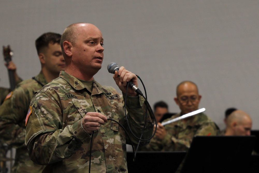 1st Infantry Division Band performs at Camp Kosciuszko, Poland