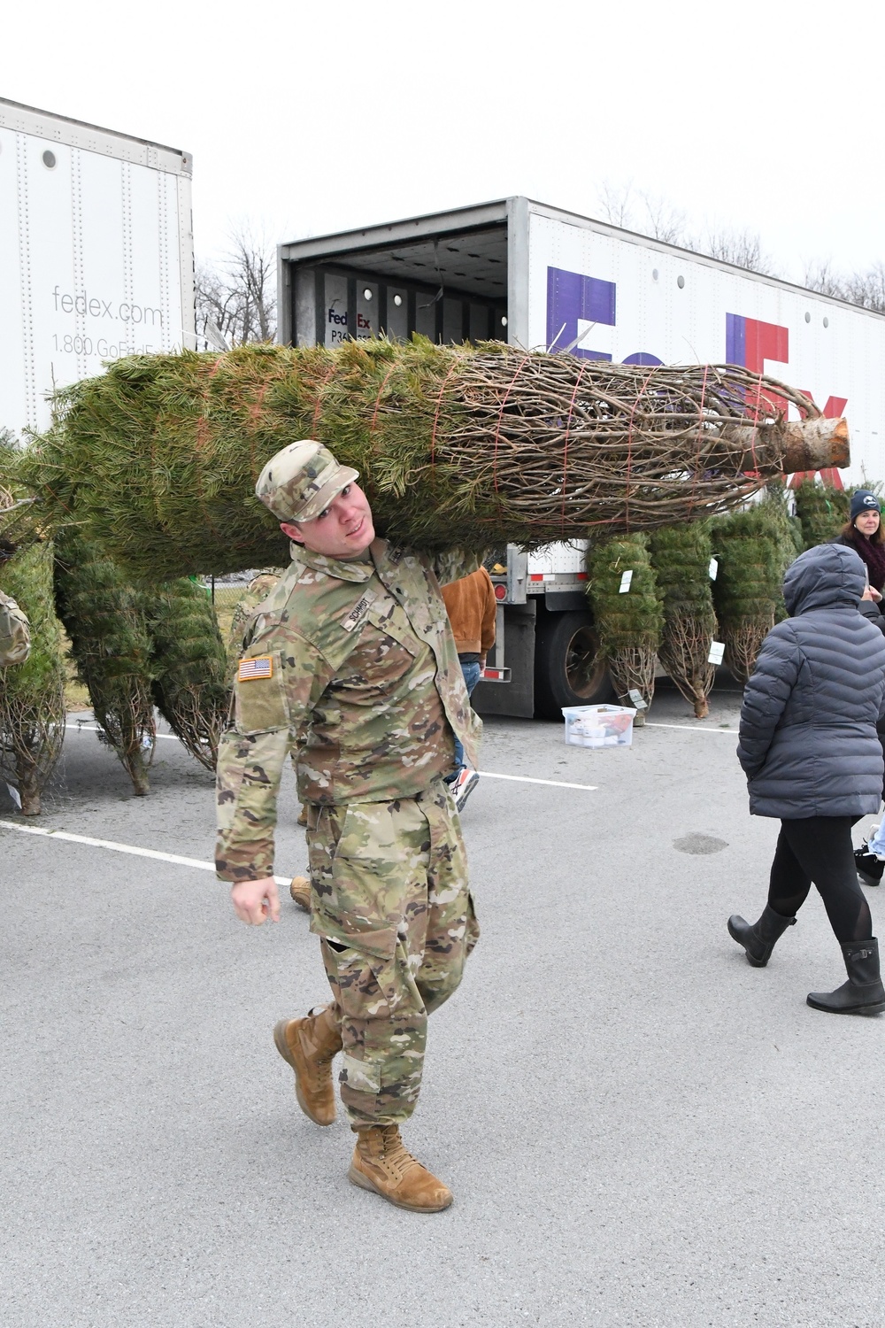 Trees for Troops giveaway brings holiday joy to Fort Drum Soldiers and families