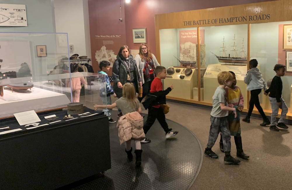 Ocean View Elementary School students and teachers visit Hampton Roads Naval Museum