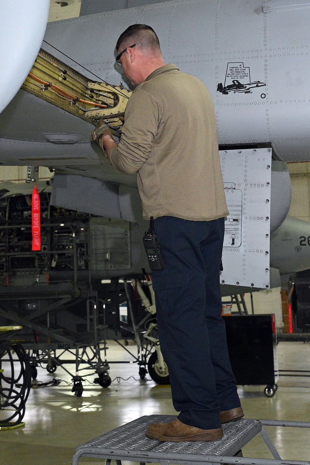 127th Maintenance Squadron conducts a Phase 1 Inspection on an A-10 Thunderbolt II