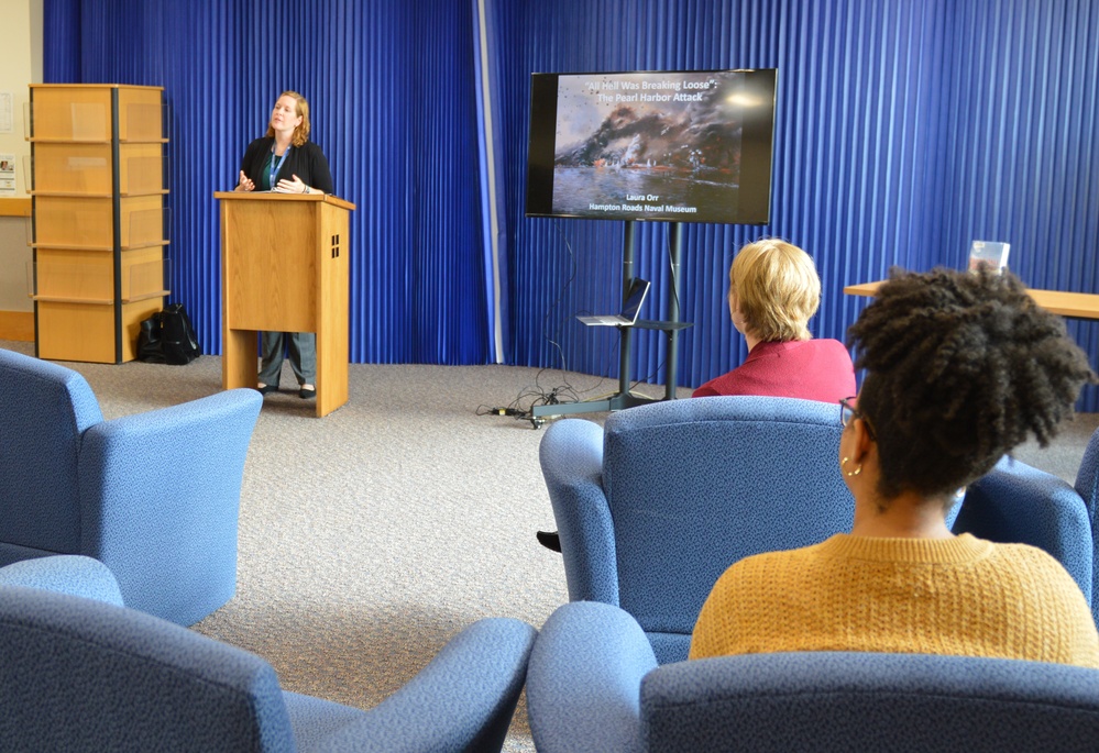 Pearl Harbor history presentation aboard Joint Base Langley-Eustis