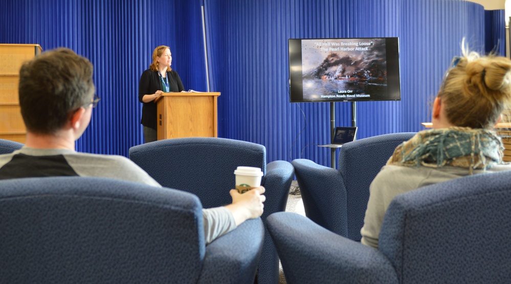 Pearl Harbor history presentation aboard Joint Base Langley-Eustis