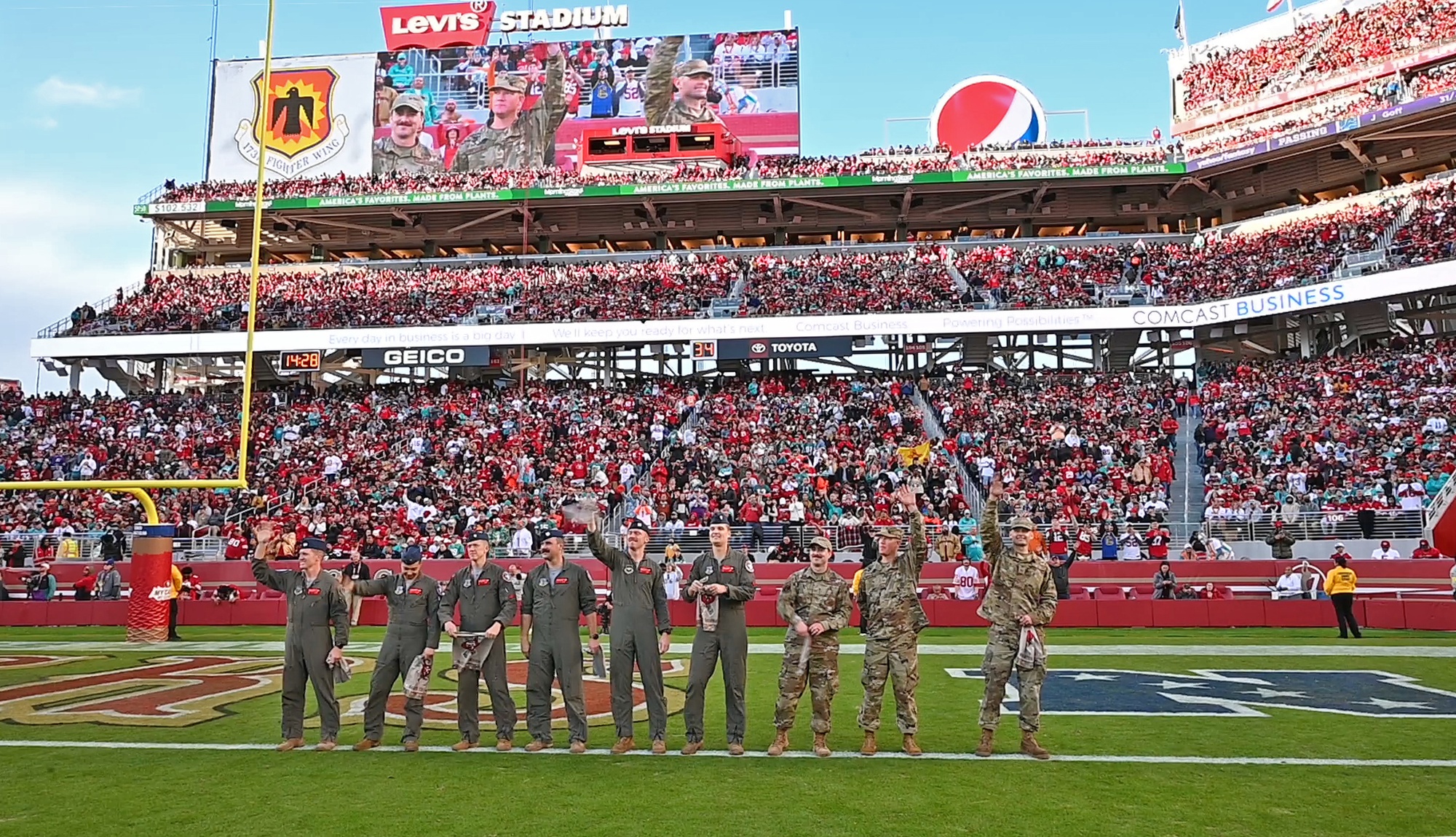 San Francisco 49ers honored 173rd Fighter Wing Airmen following