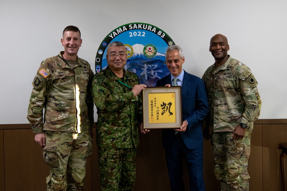 U.S. Ambassador to Japan visits Camp Asaka during YS83