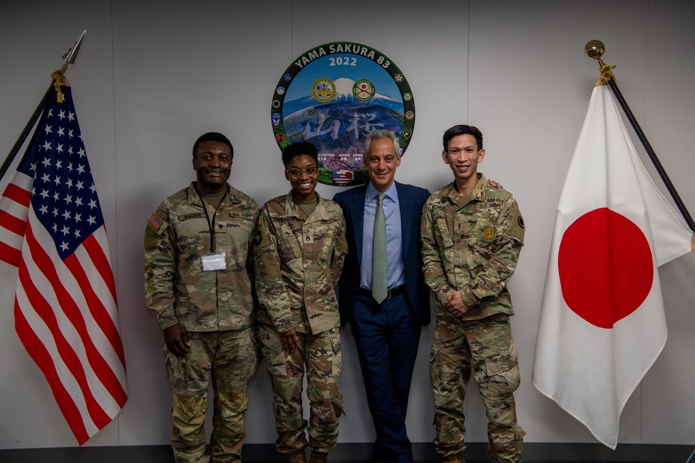 U.S. Ambassador to Japan visits Camp Asaka during YS83