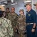 U.S. Army Brig. Gen. Mary Krueger, commander Regional Health Command Atlantic, takes a tour of USNS Comfort during Continuing Promise 2022 in Naval Station Guantanamo Bay