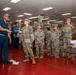 U.S. Army Brig. Gen. Mary Krueger, commander Regional Health Command Atlantic, takes a tour of USNS Comfort during Continuing Promise 2022 in Naval Station Guantanamo Bay