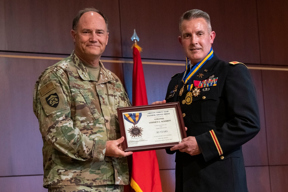 Retirement ceremony for Col. Stephen Schmidt