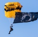 The U.S. Army Parachute Team jumps into the Army Navy game
